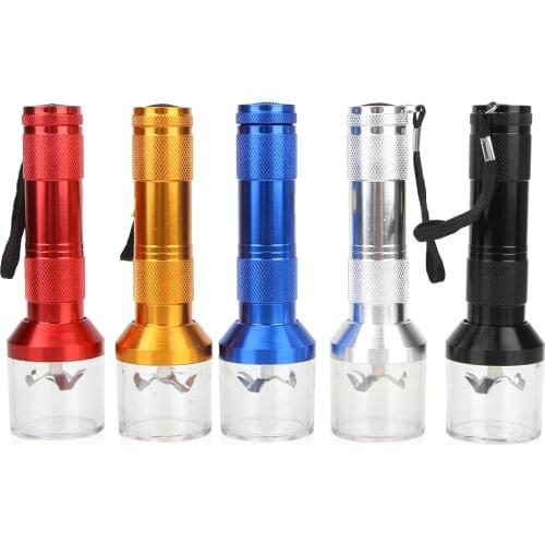 Herb Chopper Crusher Metal Tobacco Grinder Electrical Mills Crank Leaf Spice Muller Machine Torch Shape