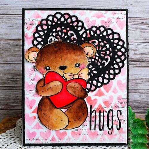 Loves BIg Hug 2020 New Background Metal Cutting Dies&Cordinating Stamps For Scrapbooking Craft Die Cut Card Making Embossing