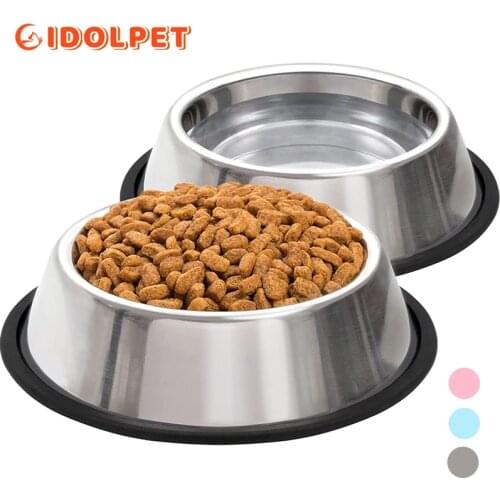 Stainless Steel Pet Dog Bowls, Food and Water Non Slip Anti Skid Stackable Pet Puppy Dishes for Small, Medium and Large Dogs Cat