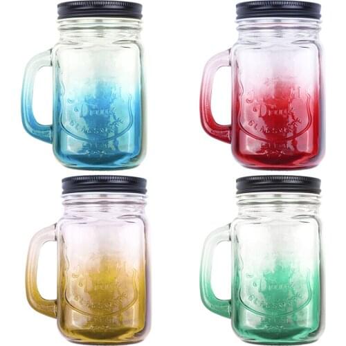 Fashionable Vintage Mason Glass Drinking Jar Bottles Cup 500ML/17oz