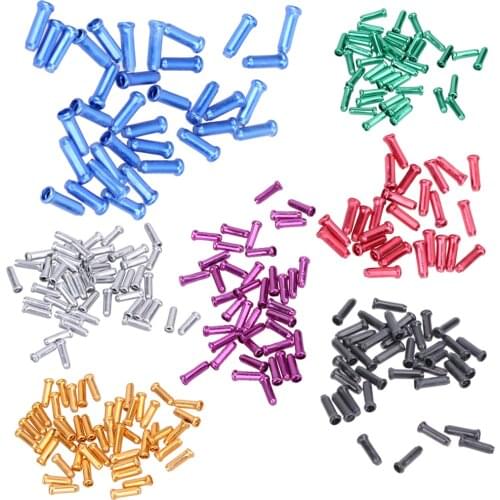 50pcs/lot Aluminum Bike Bicycle Brake Shifter Inner Cable Tips Wire End Cap Crimps Bike Accessories