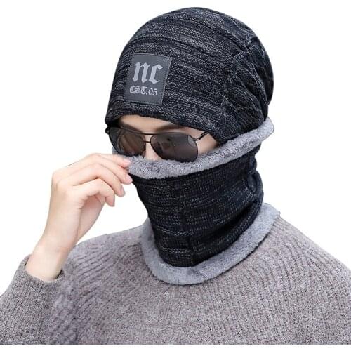 New Winter Knitted Hat Beanie Men Scarf Skullies Beanies Wool Winter Hats For Women Men Caps Gorras Bonnet Mask Brand Hats