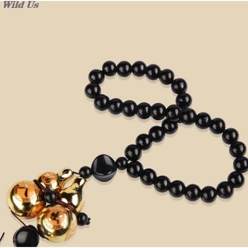 New Hot Fashion Car Interior Accessories Ornaments Gold Plated Double Gourd Lucky Entry Car Pendan