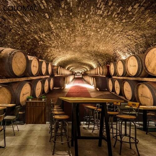 Colomac Custom Industrial Style Wallpaper Restaurant 3d Visual Extension Decorative Mural Vintage Wall Poster Drop Shopping