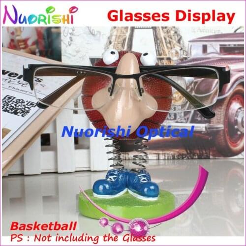 Cute Cartoon Basketball Eyeglass Sunglasses Glasses Display Stands Props Shelf Store Household Car Decoration CK01 Free Shipping