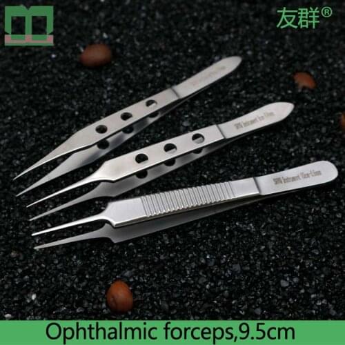 Ophthalmic forceps straight platform straight toothed 0.4mm ophthalmic instruments stainless steel surgical operating instrumen