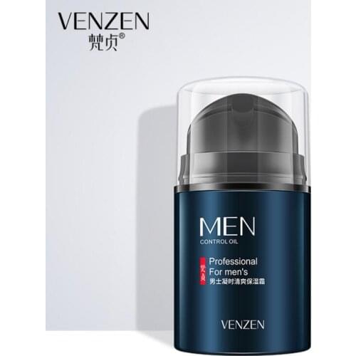 VENZEN Refreshing Moisturizing Care Men Face Cream Skin Care Day Creams Shrinks Pores For Men Oil Control