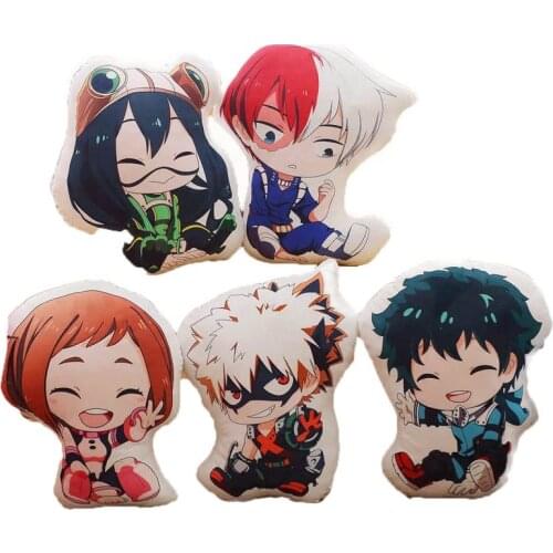My Hero Academia Pillow Cute Anime Bakugou Katsuki Todoroki Shoto Midoriya Izuku Plush Toys Backrest Sofa Cushion Xmas Gift