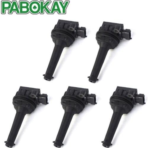 Premium Ignition Coil 5 Pack For Volvo C70 S70 XC70 XC90 S60 C1258 9125601 UF341 30713416 0 IC01100 ZSE019