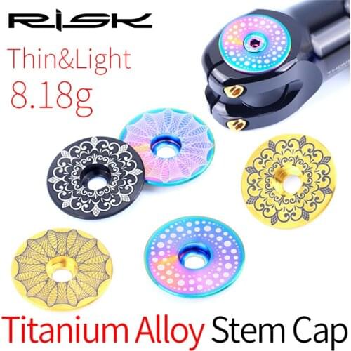 RISK Titanium Alloy Bicycle Headset Cap Bike Headset Stem Bolt Headset Screw For MTB BMX Fixed Gear/Folding Bike Stem Top Cap
