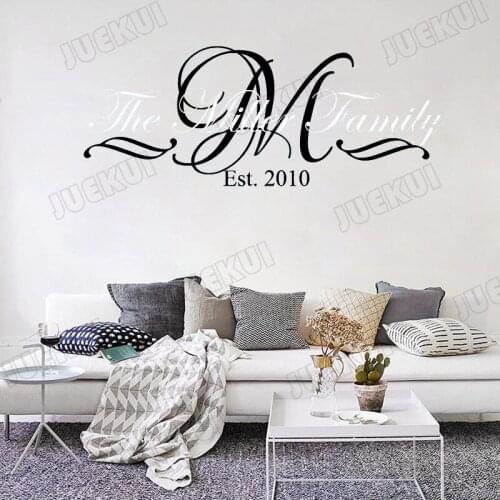 Family Customization Letters Pattern Removable Wall Stickers for Living Room Home Sweet Art Decor Vinyl Wallpaper Murals TA193