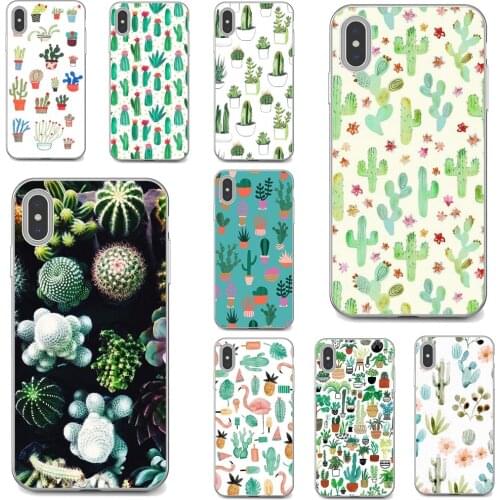 Silicone Cover Cactus-Flowers-Green-Plants-Desert For Samsung Galaxy A12 A31 A41 A51 A71 A20e A21s M30 A10 A30 A40 A50 A60 A70