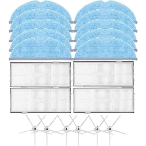 Replacement Kit for Xiaomi Roborock S7 T7S T7 Plus Vacuum Cleaner Include 6 Side Brush 4 Hepa Filter 10 Mop Cloth