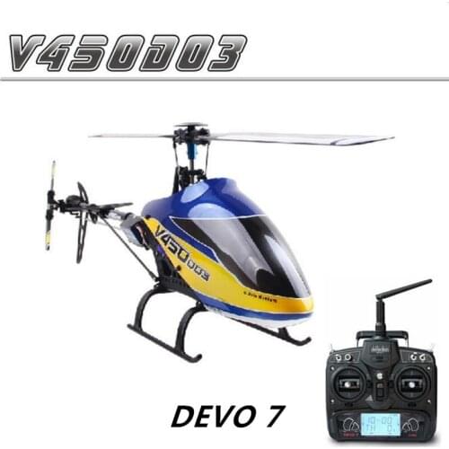 Walkera V450D03 6-axis-Gyro Flybarless 3D RC Helicopter With DEVO 7 Transmitter RTF 2.4GHz