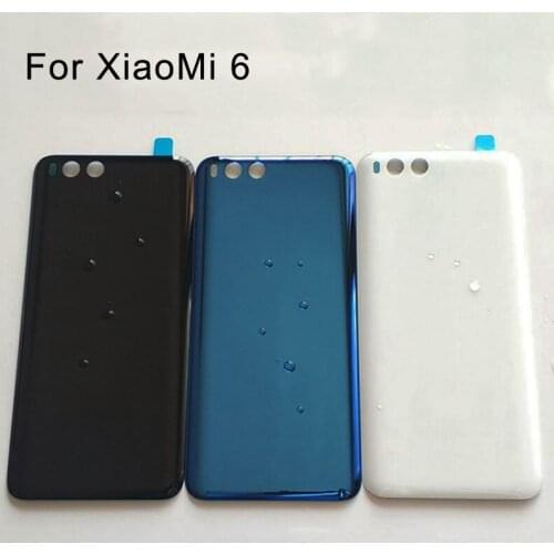 100% Original 3D Glass Replacement Battery Back Cover For Xiaomi 6 Mi 6 Hard Glass Surface Housing Door protective phone case