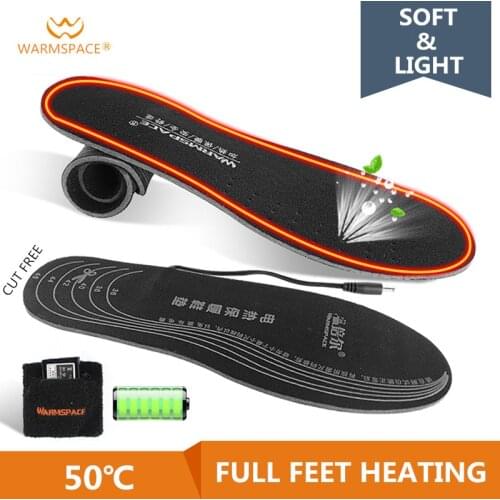 Winter Unisex Ski insole Rechargeable Heated Insoles Foot Warming Insoles Thermal Electric Battery Insoles Heated Outdoor Hiking