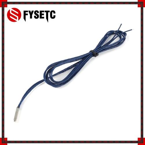 PT1000 Probe 4mm * 30mm Up to 450 Degree RTD 1m Platinum Thermal Resistance Sensor For 3D Printer E3D Volcano/ V6 Heater Block