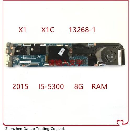 00HT359 For lenovo thinkpad X1 Carbon x1c laptop motherboard I5-5300U 8G RAM LMQ-2 MB 13268-1 448.01406.0011 mainboard 100% TEST