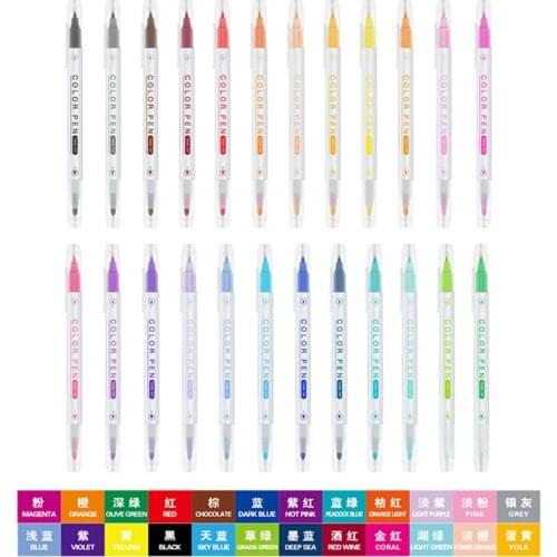 12/24 pcs Fine Line Drawing Pen For Manga Cartoon Advertising Design Water Color Gel Pens Stationery Office School Supplies