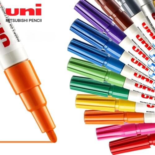 12 Color UNI Paint Pen PX-21 Tire Pen Mobile Phone Touch-up High-gloss Paint Pen Waterproof and Non-fading Graffiti Painting