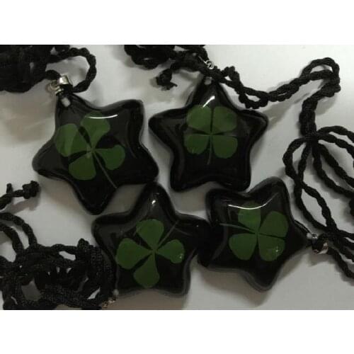 FREE SHIPPING yqtdmy 12 pcs Vintage Pendant Handmade star style four leaf clover gift