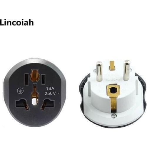 16A Universal EU(Europe) Converter Adapter 250V AC Travel Charger Wall Power Plug Socket Adapter High Quality Tools