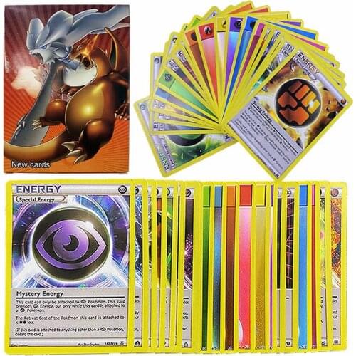 20PCS Pokemon Energy Shining Cards Box Playing Game TAG TEAM MEGA GX Card Display Booster Pokémon Battle Carte Trading Kids Toys