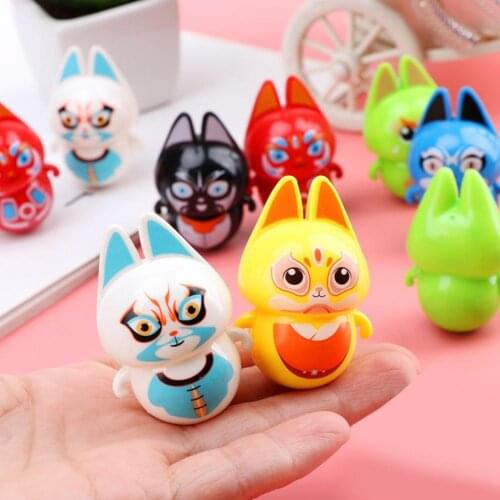 5Pcs Baby Tumbler Toy Cartoon Design Educational Colorful Kids Fox Tumbler Toy spinning top for Child
