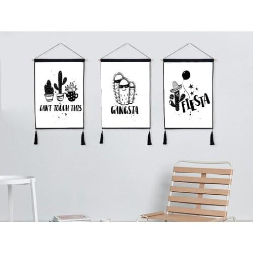 Mylb Desert Cactus Prints Art Wall Decor , Succulents Botanical Cactus Canvas Painting Tropical Landscape Home Decor