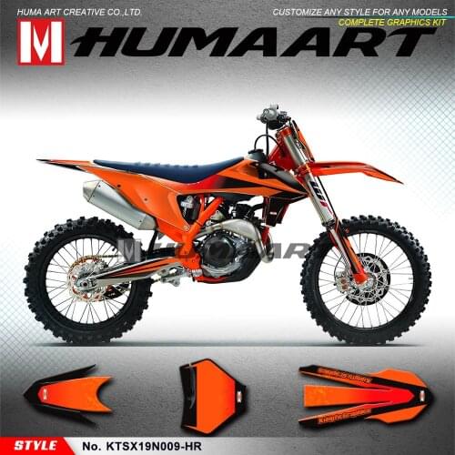 HUMAART Motorcycle Graphics Enduro Stickers Vinyl Wrap Kit for 125 150 250 350 450 SX SXF SX-F XC XCF XC-F 2019 2020 2021