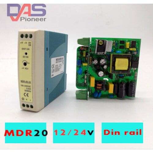 MDR-20 20W Single Output 5V 12V 15V 24V Din Rail Switching Power Supply AC/DC Ultra-Thin Din Rail Mounted Power Supply