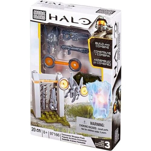 Mega Bloks Halo Forerunner Weapons Pack Set 97166 Educational Toys Collectors Edition Holiday Gifts for Children and Adults