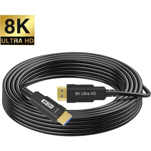 Optic Cable Real 8K HDMI-compatible 2.1 UHD HDR 8K 48Gbps 8K@60Hz 4K@120Hz Fiber Support 3D HDCP2.2 for PS4 SetTop Box HDTVs