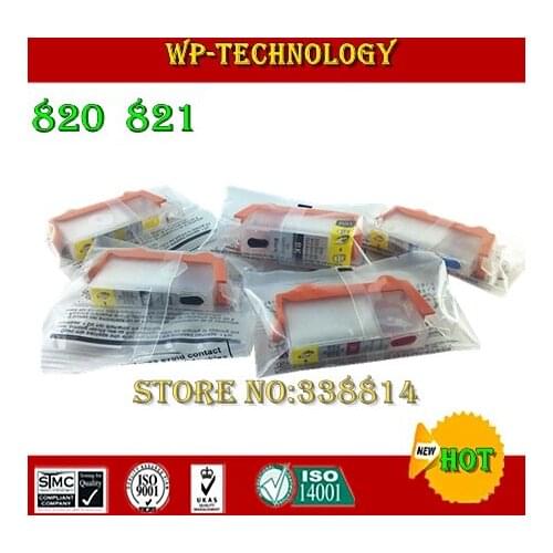 5PK Empty Refill cartridge suit for PGI820 CLI821 ,suit for Canon IP3600 IP3680 IP4600 IP4680 MP540 545 620 630 638 With ARC