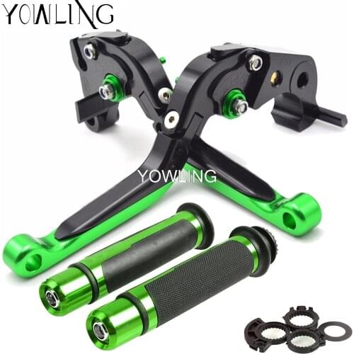 Adjustable Folding Brake Clutch Levers Handlebar Hand Grips Handle bar For Kawasaki VERSYS 650 2009 2010 2011 2012 2013 2014