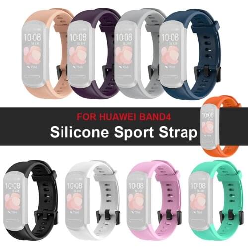Silicone Wrist Strap For Huawei Band 4 Smart Sport Strap Bracelet For Huawei Band4 Smart Band Bracelet Wristband Accessories