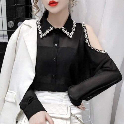 Take off glasses moth White Blouses