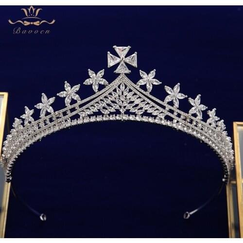 Princess Zircon Crystal Wedding Hair Accessories Brides Tiaras Crowns Headpieces Evening Hair Jewelry