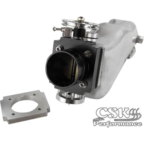 Polished Intake Manifold + 65mm Throttle Body Fits For Nissan Skyline RB20DET R32 GTS Silver / Blue / Black