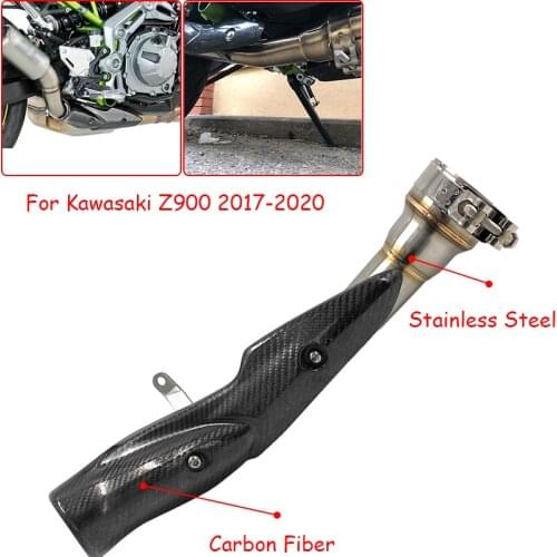 For Kawasaki Z900 2017-2020 Motorcycle 51mm Muffler Exhaust System Escape Modified Middle Link Pipe Tube Replace Catalyst Z900