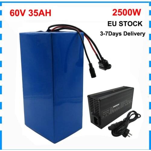 2500W 60V 30AH Lithium battery 60 V 35AH Batterie 60v 20ah 25AH Use 3.7V 5000MAH 26650 Cell 50A BMS 67.2V 5A Charger