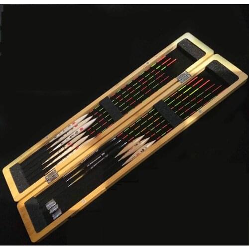 12pc Bold Eye-catching Float Set Wild Fish High Sensitive Bottom Fishing Float Namibal Barguzinsky Fir Vertical Buoy with Box