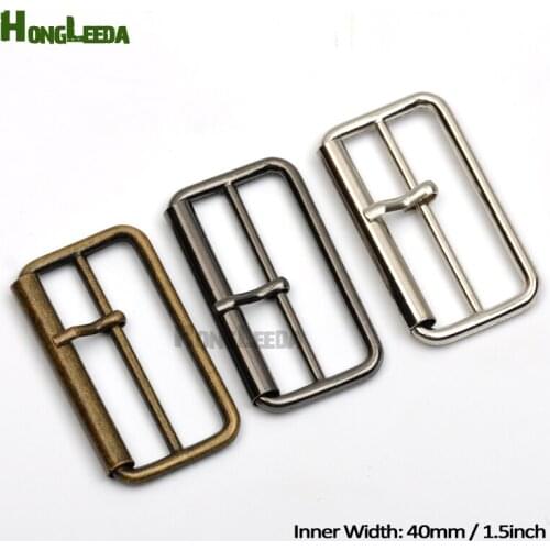 20pcs/lot 40mm 1.5inch metal alloy pin buckle movable tube bagpack belt buckle silver, black, bronze free shipping BK-032