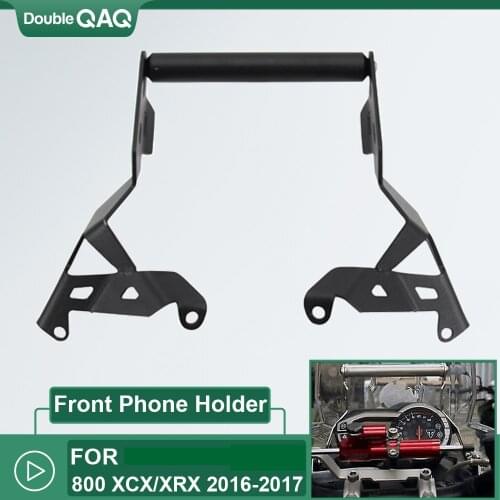 2016-2017 For Triumph Tiger 800 XCX / XRX Motorcycle Front Phone Mount Holder Smartphone GPS Navigation Plate Bracket