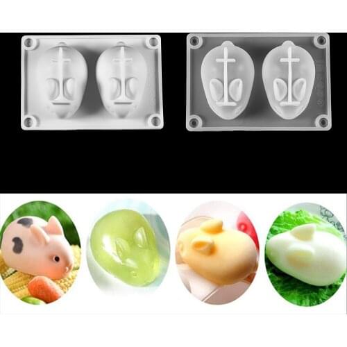 3D Bunny Rabbit Cake Molds Epoxy Resin Silicone Molds for Cake Decorating Mould DIY Resin Crafts Decoration Jewelry Making Tools