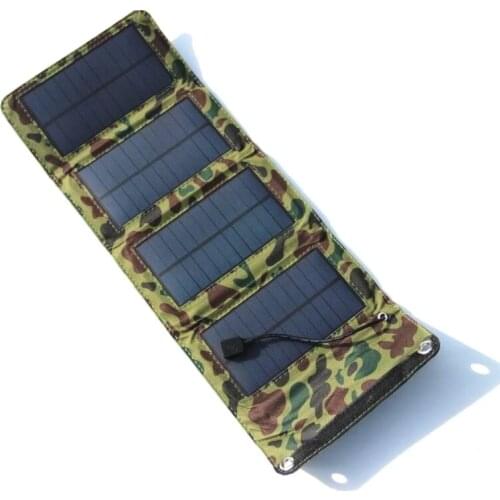 7W 5V Outdoor Foldable Solar Panel Charger For Iphone Mobile Phone Or Power Banks Battery With USB Port