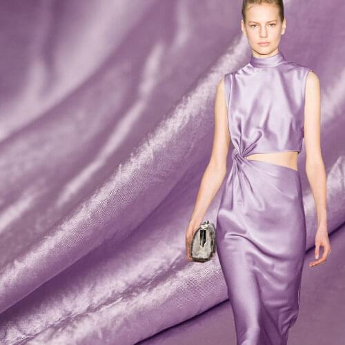 White waxberry Light Purple Acetic Thin Fabrics Garment Materials Autumn Women Pants Sewing Cloth Tailor Textile Freeshipping