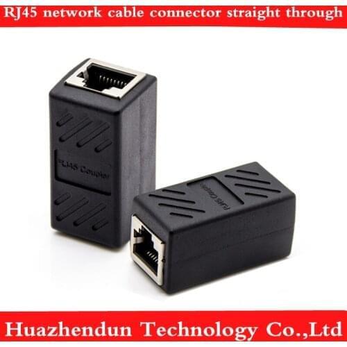 Free post RJ45 network cable connector straight through the network dual-head connector extender 5pcs