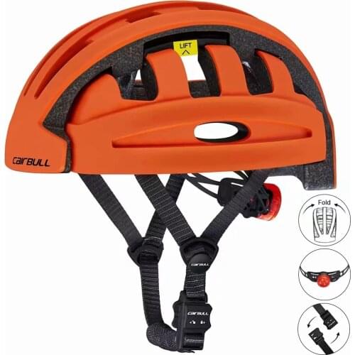 Cairbull Folding Bicycle Helmet bicycle electric scooter balance car with Rear Light Urban Foldable Riding Cyling Helmet