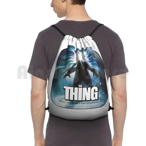 Morricone Soundtrack Cover ( The Thing ) Backpack Drawstring Bags Gym Bag Waterproof Ennio Morricone Morricone Composer